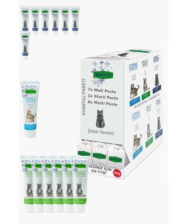 Sernely Cat Vitamin Advantage Package (Malt Paste 7x100gr Multi Paste 6x100gr Sterile Paste 1x100gr)-1511