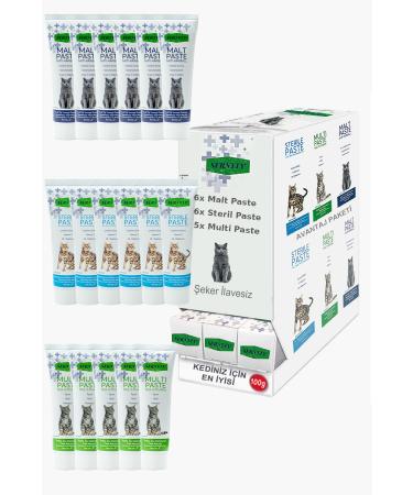 Sernely Cat Vitamin Advantage Package (Sterile Paste 6x100gr Malt Paste 6x100gr Multi Paste 5x100gr)-1518