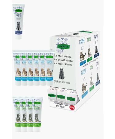 Sernely Cat Vitamin Advantage Package (Sterile Paste 6x100gr Multi Paste 4x100gr Malt Paste 1x100gr)-1577