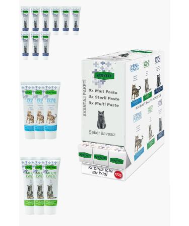 Sernely Cat Malt Advantageous Package (Malt Paste 9x100gr Sterile Paste 3x100gr Multi Paste 3x100gr)-1114