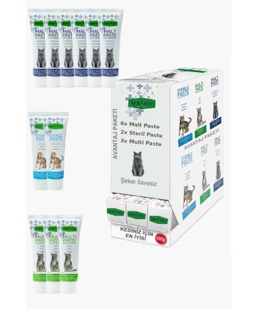 Sernely Cat Vitamin Advantage Package (Malt Paste 6x100gr Multi Paste 3x100gr Sterile Paste 2x100gr)-1570