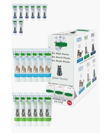 Sernely Cat Malt Advantageous Package (Malt Paste 8x100gr Sterile Paste 6x100gr Multi Paste 6x100gr)-1231