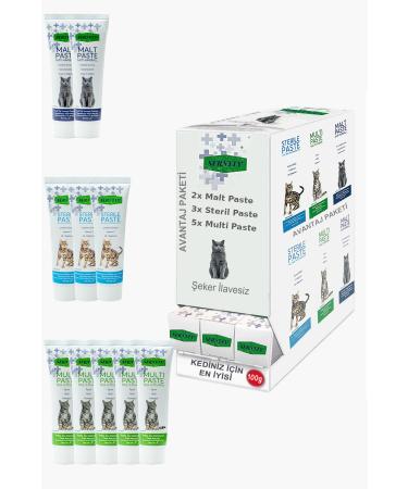 Sernely Cat Vitamin Advantage Package (Multi Paste 5x100gr Sterile Paste 3x100gr Malt Paste 2x100gr)-1627