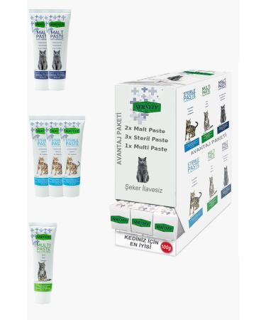 Sernely Cat Vitamin Advantage Package (Sterile Paste 3x100gr Malt Paste 2x100gr Multi Paste 1x100gr)-1714
