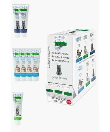 Sernely Cat Vitamin Advantage Package (Sterile Paste 4x100gr Malt Paste 2x100gr Multi Paste 1x100gr)-1691