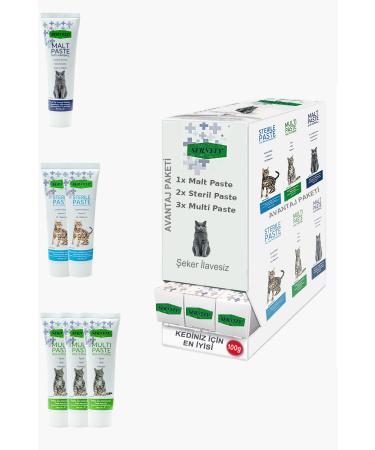 Sernely Cat Vitamin Advantage Package (Multi Paste 3x100gr Sterile Paste 2x100gr Malt Paste 1x100gr)-1712