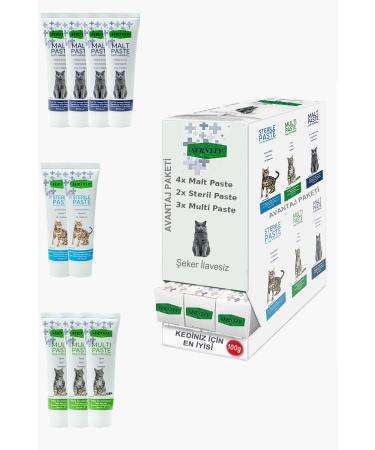 Sernely Cat Vitamin Advantage Package (Malt Paste 4x100gr Multi Paste 3x100gr Sterile Paste 2x100gr)-1682