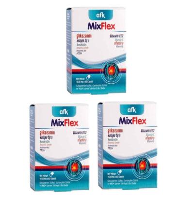 AFK Medicago Mixflex Glucosamine 60 Capsules 3 Boxes