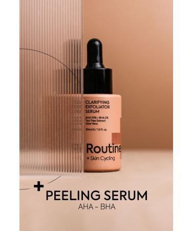 Routine+ Exfoliating Skin Serum | Aha Bha Exfoliating Serum | Colourless Formula | Revitalising & Pore Tightening