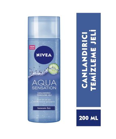 NIVEA Face Cream and Refreshing Face Cleansing Gel Aqua Sensation 200 Ml Make-up Sponge Gift - Buy Online on GoSupps.com