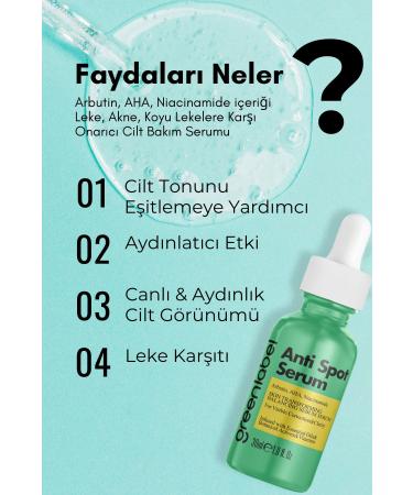 Green Label Anti Spot Serum Anti-Spot and Skin Tone Equalizer Arbutin Aha and Niacinamide 30 ml - Buy Online on GoSupps.com