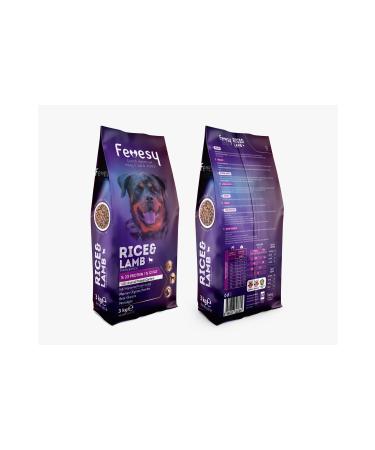 Fevesy Dog Food Adult 9 Kg Lamb & Rice (3 Kg X 3 Pieces) - Buy Online on GoSupps.com