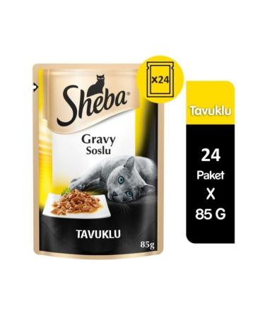 SHEBA Pouch Wet Cat Food Chicken 85 Gr 24 Pieces