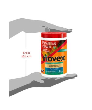 NOVEX Brazilian Keratin - Hair Mask for Dry and Damaged Hair 1kg - Buy Online on GoSupps.com