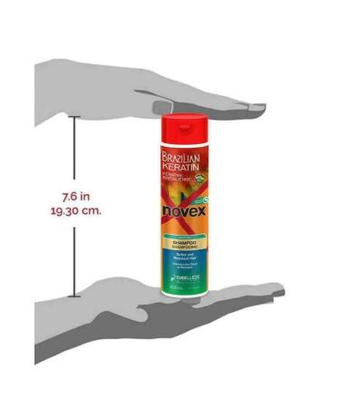 NOVEX Brazilian Keratin - Shampoo with Keratin for Dry and Damaged Hair 300ml - - Buy Online on GoSupps.com