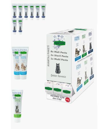 Sernely Cat Malt Advantageous Package (Malt Paste 8x100gr Sterile Paste 2x100gr Multi Paste 1x100gr)-1372