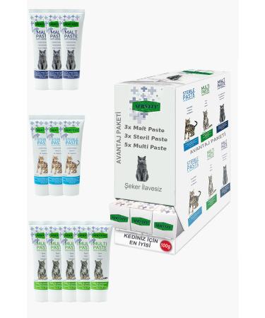 Sernely Cat Vitamin Advantage Package (Multi Paste 5x100gr Sterile Paste 3x100gr Malt Paste 3x100gr)-1613