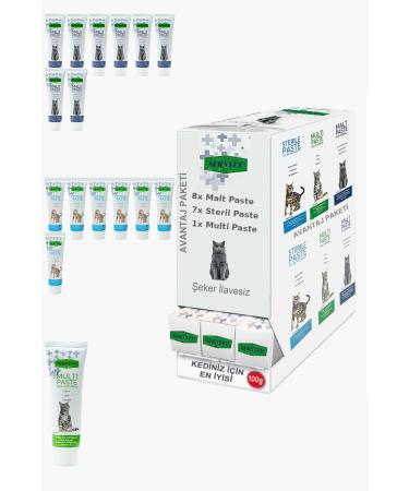 Sernely Cat Malt Advantageous Package (Malt Paste 8x100gr Sterile Paste 7x100gr Multi Paste 1x100gr)-1377