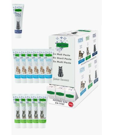 Sernely Cat Vitamin Advantage Package (Sterile Paste 6x100gr Multi Paste 5x100gr Malt Paste 1x100gr)-1578