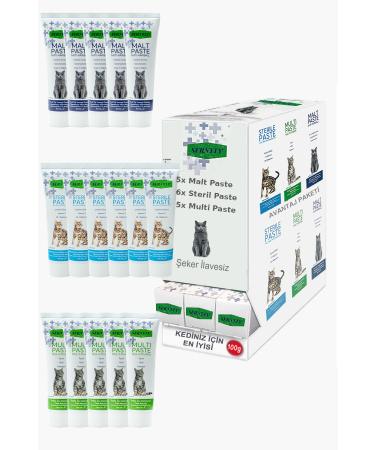 Sernely Cat Vitamin Advantage Package (Sterile Paste 6x100gr Multi Paste 5x100gr Malt Paste 5x100gr)-1514