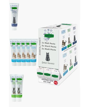 Sernely Cat Vitamin Advantage Package (Sterile Paste 5x100gr Multi Paste 2x100gr Malt Paste 1x100gr)-1642