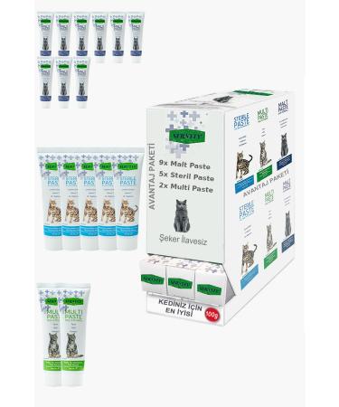 Sernely Cat Malt Advantageous Package (Malt Paste 9x100gr Sterile Paste 5x100gr Multi Paste 2x100gr)-1157