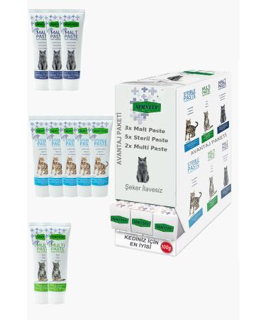 Sernely Cat Vitamin Advantage Package (Sterile Paste 5x100gr Malt Paste 3x100gr Multi Paste 2x100gr)-1630