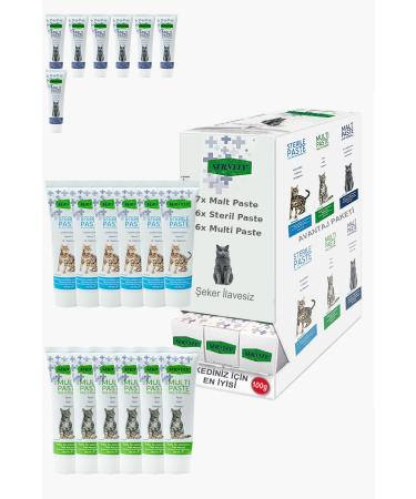 Sernely Cat Malt Advantageous Package (Malt Paste 7x100gr Sterile Paste 6x100gr Multi Paste 6x100gr)-1390