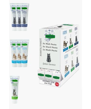 Sernely Cat Vitamin Advantage Package (Sterile Paste 3x100gr Malt Paste 3x100gr Multi Paste 1x100gr)-1718