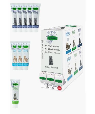 Sernely Cat Vitamin Advantage Package (Malt Paste 5x100gr Sterile Paste 3x100gr Multi Paste 1x100gr)-1658
