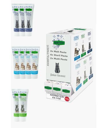 Sernely Cat Vitamin Advantage Package (Sterile Paste 4x100gr Malt Paste 3x100gr Multi Paste 2x100gr)-1677