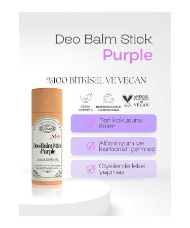 Rosece Deo Balm Stick Purple | Natural Underarm Deodorant Roll On Vegan | Unisex 60 ml