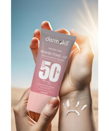 Dermokil Power Tone-Up Sunscreen Face Cream 50+SPF - Buy Online on GoSupps.com