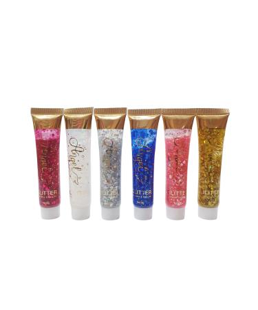 ELFSELY Angel Glitter Makeup Glitter 6 Color Eyeshadow and Body Gel