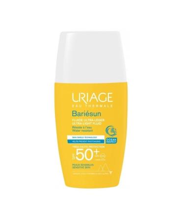 Uriage BAR ESUN ULTRA LIGHT FLUID SPF50 - UNSCENTED SUNSCREEN FOR SENSITIVE SK N 30 ML GKHAIR1432