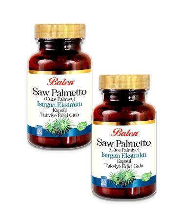 Balen Saw Palmetto Nettle Extract Zinc 375mg 60 Capsules X 2 Pieces