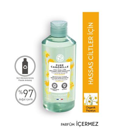 Yves Rocher Pure Camomile Soothing Micellar Water for Sensitive Skin - 400 ml