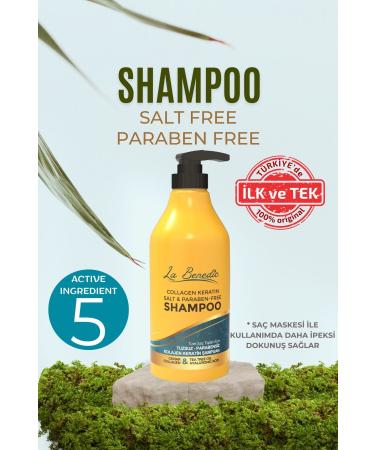 La Benedic Collagen Keratin Salt & Paraben Free Repair Shampoo (For All Hair Types) 500ml