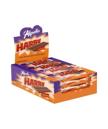 Harby Caramel Coated Biscuits 25 gr 24 Pieces