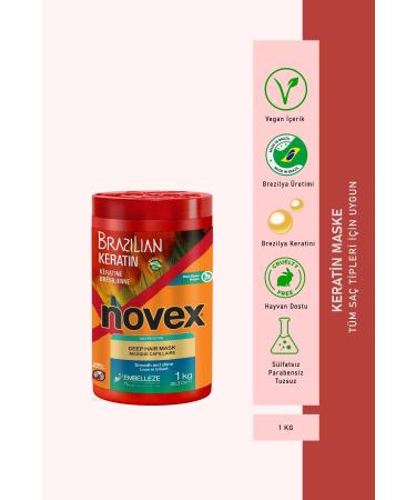 NOVEX Brazilian Keratin - Hair Mask for Dry and Damaged Hair 1kg