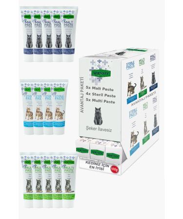 Sernely Cat Vitamin Advantage Package (Multi Paste 5x100gr Malt Paste 5x100gr Sterile Paste 4x100gr)-1610