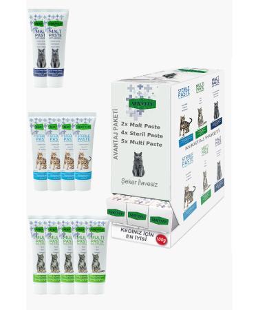 Sernely Cat Vitamin Advantage Package (Multi Paste 5x100gr Sterile Paste 4x100gr Malt Paste 2x100gr)-1628