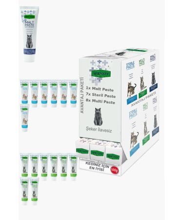 Sernely Cat Malt Advantageous Package (Multi Paste 8x100gr Sterile Paste 7x100gr Malt Paste 1x100gr)-1357