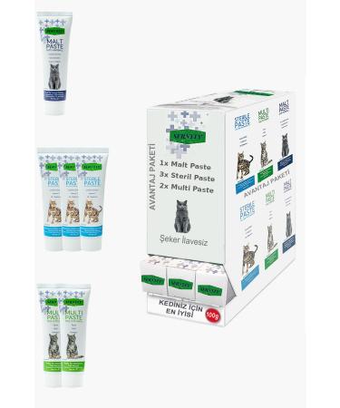 Sernely Cat Vitamin Advantage Package (Sterile Paste 3x100gr Multi Paste 2x100gr Malt Paste 1x100gr)-1710