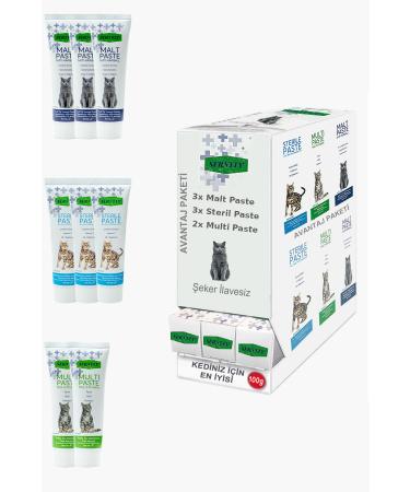 Sernely Cat Vitamin Advantage Package (Sterile Paste 3x100gr Malt Paste 3x100gr Multi Paste 2x100gr)-1707