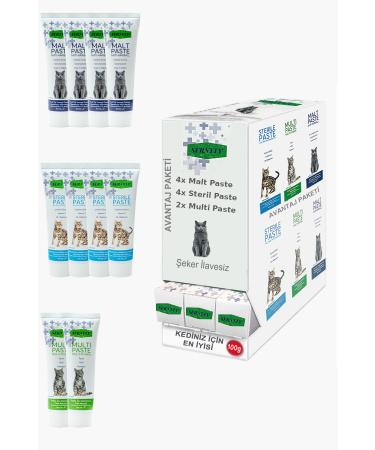Sernely Cat Vitamin Advantage Package (Sterile Paste 4x100gr Malt Paste 4x100gr Multi Paste 2x100gr)-1681