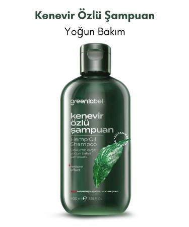 Green Label Greenlabel Hemp Extract Salt-Free Paraben-Free Sulfate-Free Anti-Dandruff Care and Repair Shampoo 400ml. - Buy Online on GoSupps.com