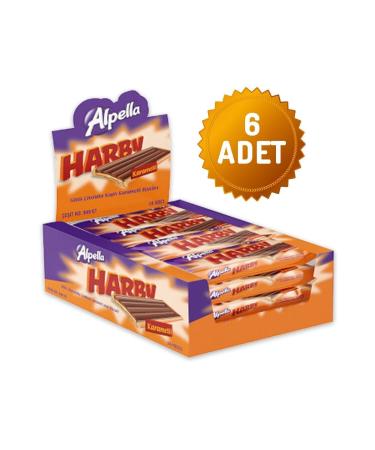 Alpella Harby Caramel Coated Biscuits 25 gr (6 Pack)