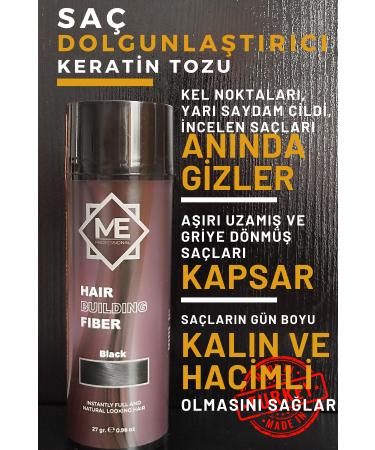 ME PROFESSIONAL Hair Thickener Keratin Fibers BLACK 27GR Topical Hair Powder Hair Concealer Hair Fiber Barber - Buy Online on GoSupps.com