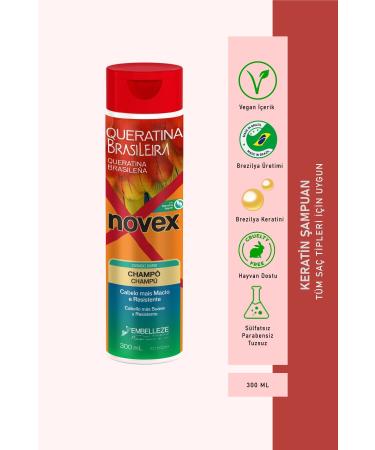 NOVEX Brazilian Keratin - Shampoo with Keratin for Dry and Damaged Hair 300ml -